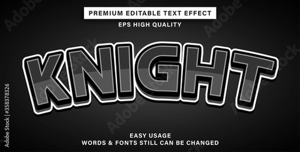 Fototapeta editable text effect night