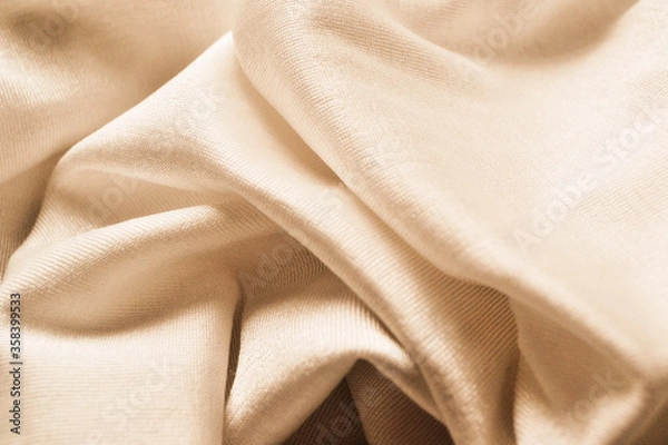 Obraz Silky organic cotton fabric with wavy texture.