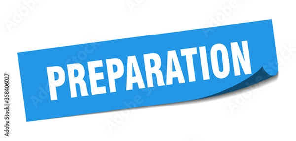 Obraz preparation sticker. preparation square isolated sign. preparation label