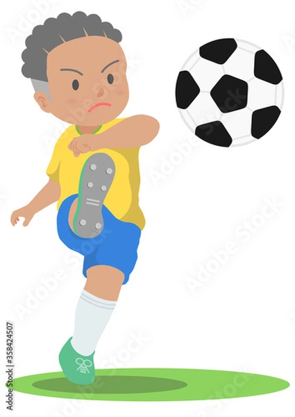 Obraz サッカー　シュート