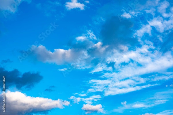 Obraz Blue sky with white clouds