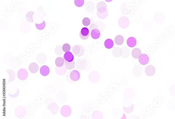 Obraz Light Pink vector background with bubbles.