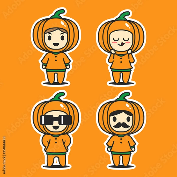 Obraz Cute character design pumpkin