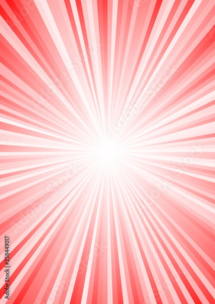 Fototapeta 赤い集中線（A4比率）縦