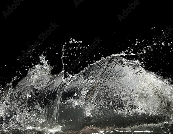 Obraz water splash on black background