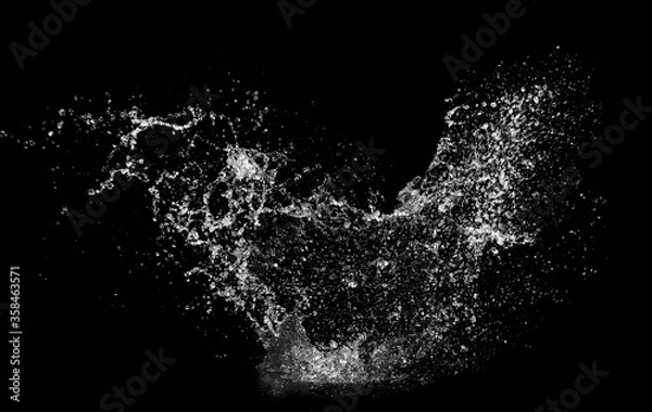 Obraz water splash on black background