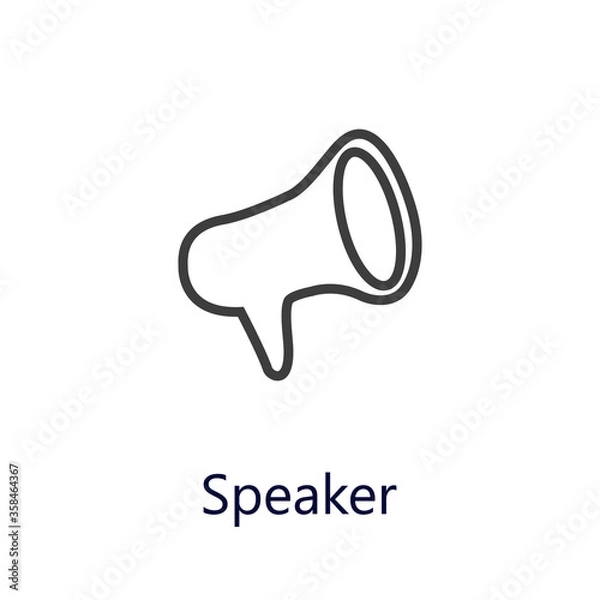 Fototapeta Speaker icon. Vector illustration. Flat icon