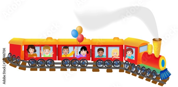 Obraz Children friendship train