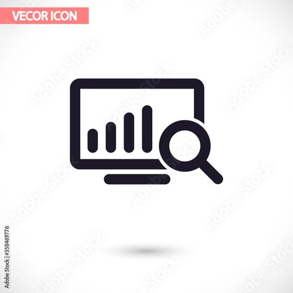 Fototapeta Chart vector icon , lorem ipsum Flat design