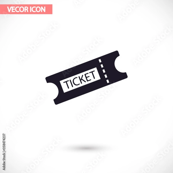 Fototapeta Ticket vector icon  , lorem ipsum Flat design