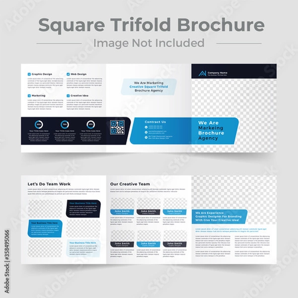 Obraz Corporate Square Trifold brochure Design template