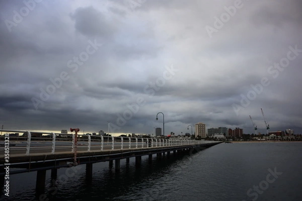 Obraz storm over the pier
