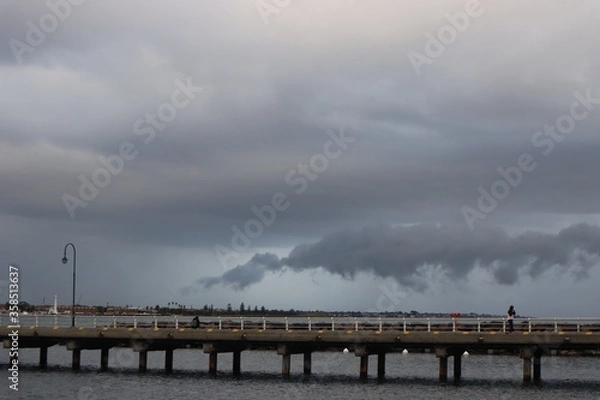 Obraz storm over the sea