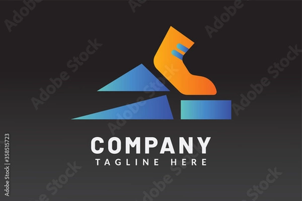 Fototapeta Logistic Icon Logo Template For Delivery brand and service delivery company