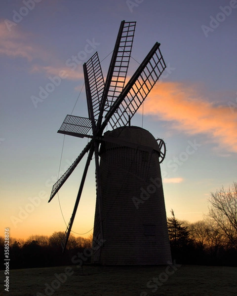 Obraz windmill at sunset