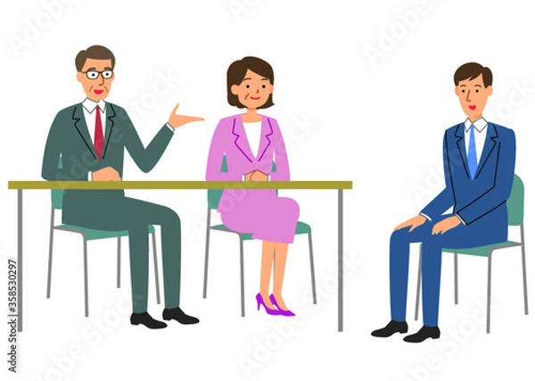 Fototapeta 男性応募者の面接