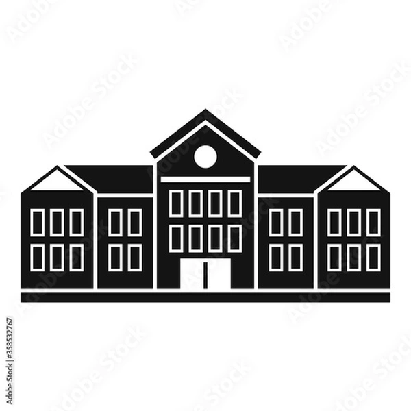 Fototapeta Student university icon. Simple illustration of student university vector icon for web design isolated on white background