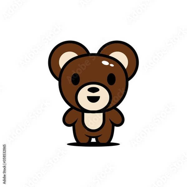 Obraz cute bear character vector