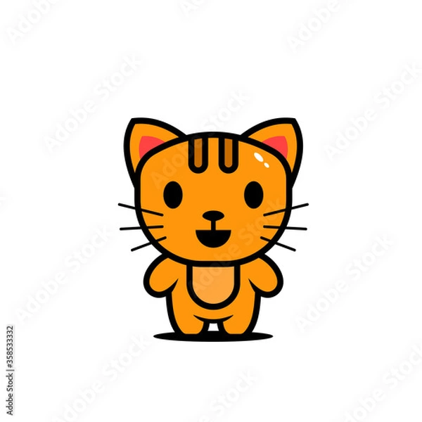 Obraz cute cat character vector