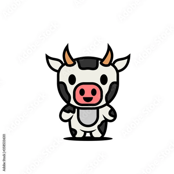 Obraz cute cow character vector