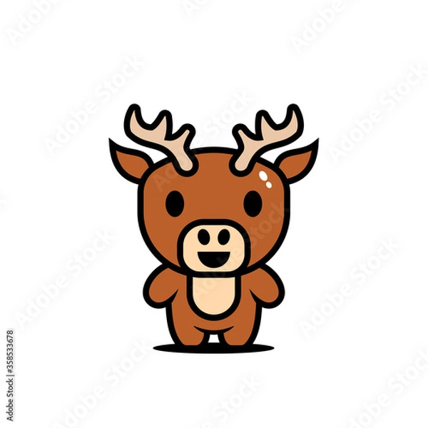 Obraz cute deer character vector