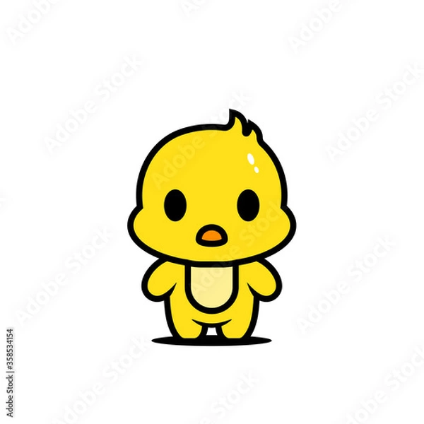 Obraz cute duck character vector