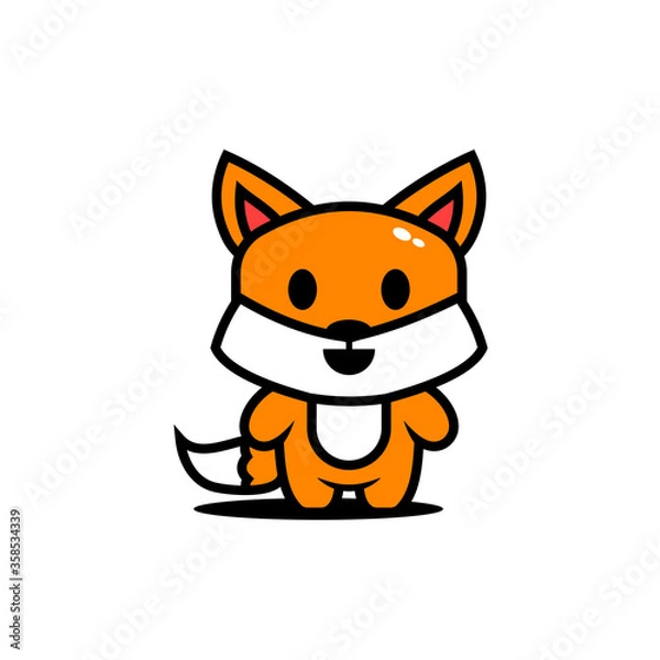 Obraz cute fox character vector