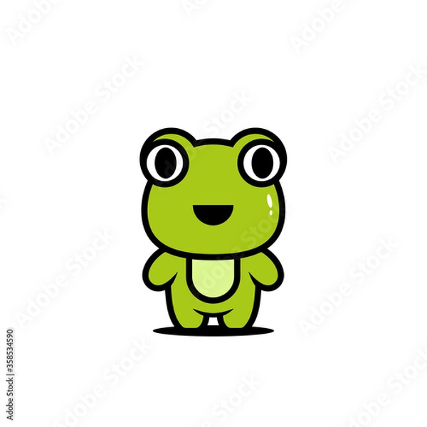 Obraz cute frog character vector