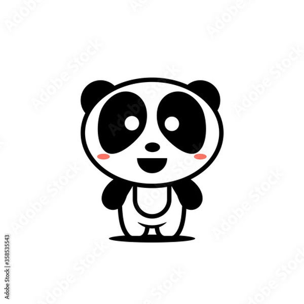 Obraz cute panda character vector