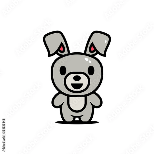 Obraz cute rabbit character vector