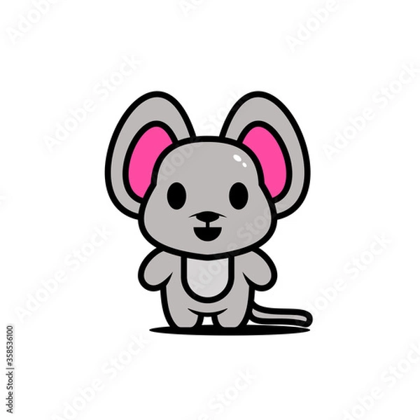 Obraz cute rat character vector