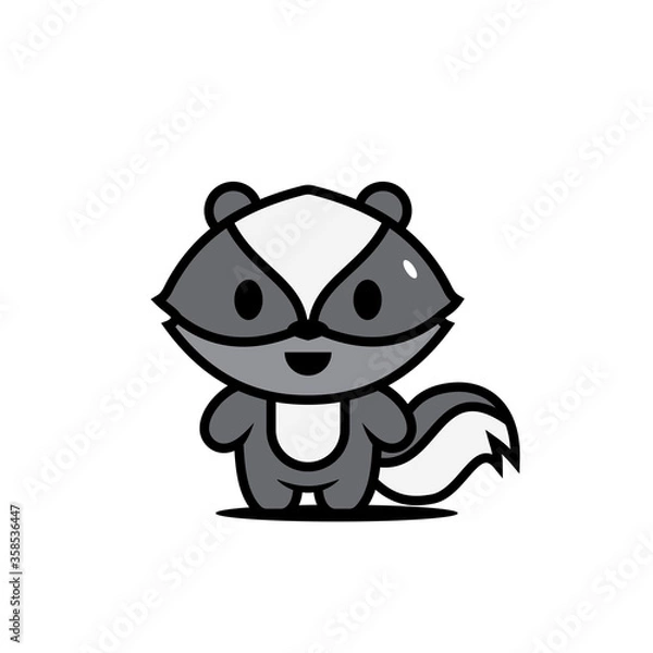 Obraz cute skunk character vector