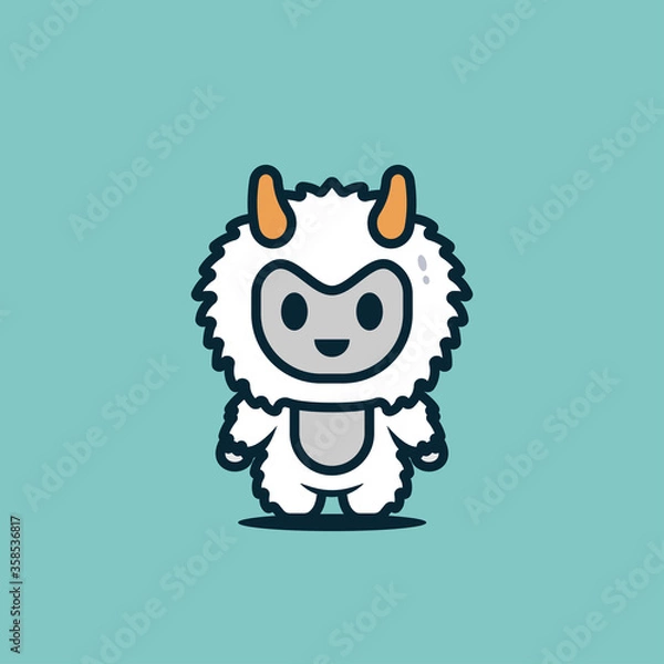 Obraz cute yeti character vector