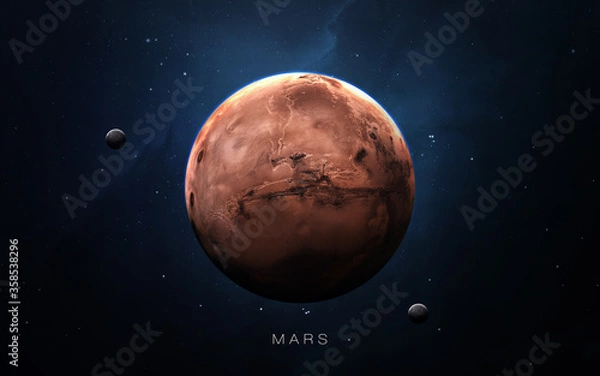 Obraz Mars - High resolution. Science 3D illustration of space. Elements furnished by Nasa