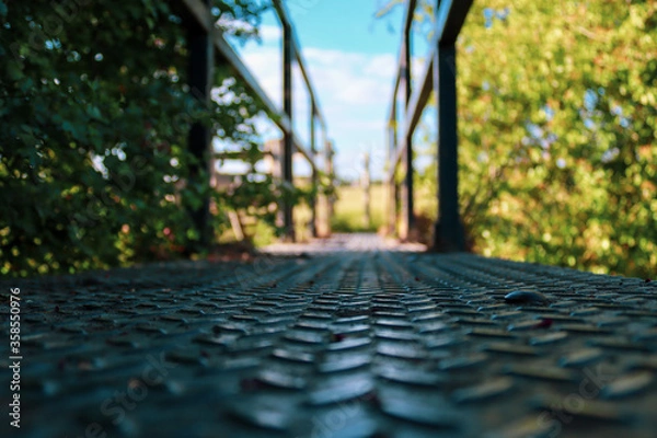 Obraz Rustic Metal Bridge Floor
