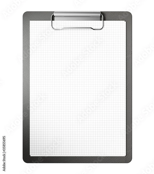 Obraz Klemmbrett mit Karopapier