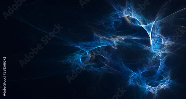Fototapeta Abstract chaotic pattern on a dark blue background