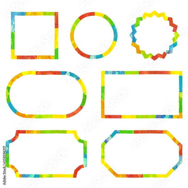 Obraz コラージュフレームセット　カラフルポップイメージ