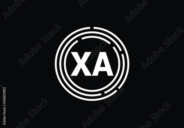 Fototapeta Initial Monogram Letter X A Logo Design Vector Template. X A Letter Logo Design
