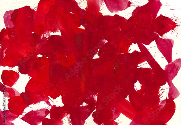 Fototapeta Abstract background drawn by acrylic paint