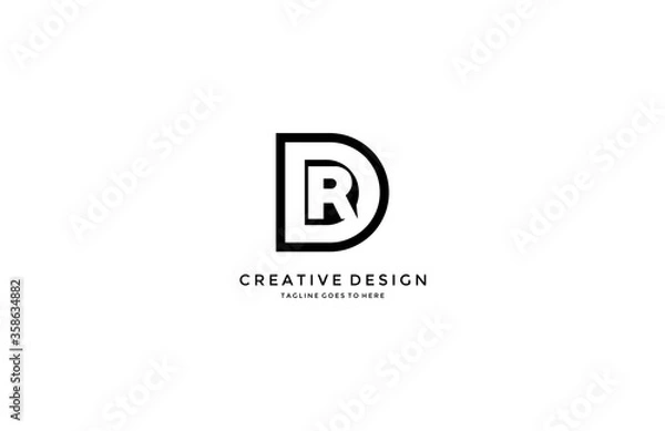 Fototapeta Creative Modern D R Design Logo