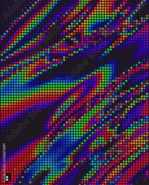 Fototapeta trippy psychedelic colorful neon geometric shapes abstract background