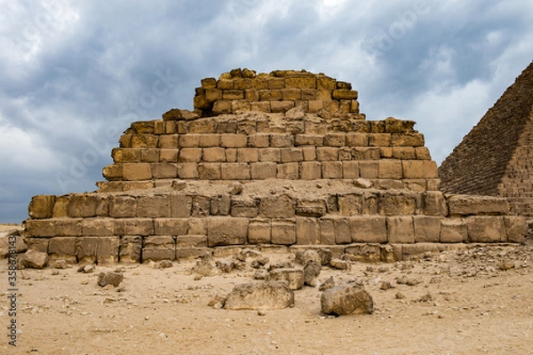 Fototapeta It's Ruins of the Great Pyramids at the Giza Necropolis, Giza Plateau, Egypt. UNESCO World Heritage