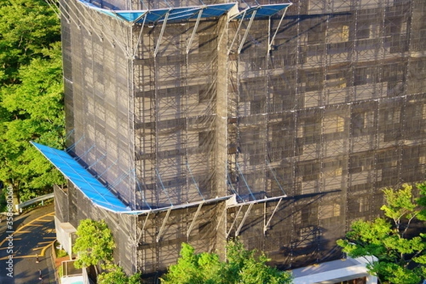 Obraz 2020年6月16日八王子市で撮影：マンション大規模修繕工事現場を撮る2
