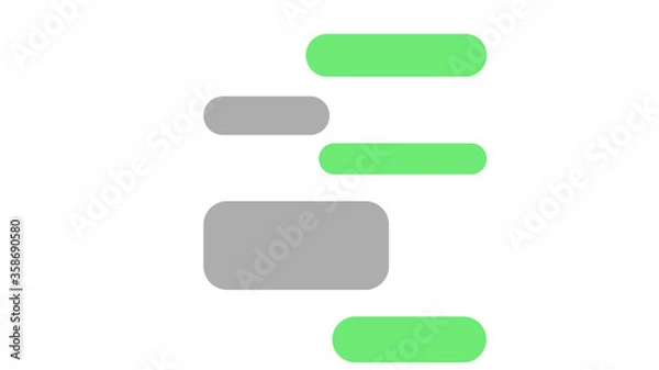 Fototapeta Blank empty bubbles design elements. Chat on line symbol template