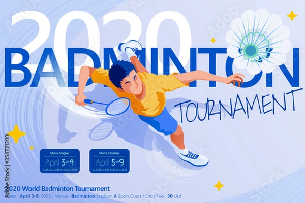 Obraz Badminton tournament poster
