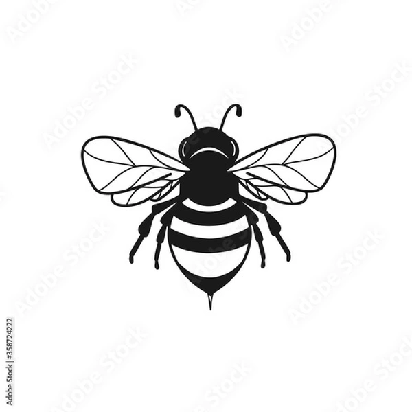 Fototapeta Honeybee abstract symbol in vector