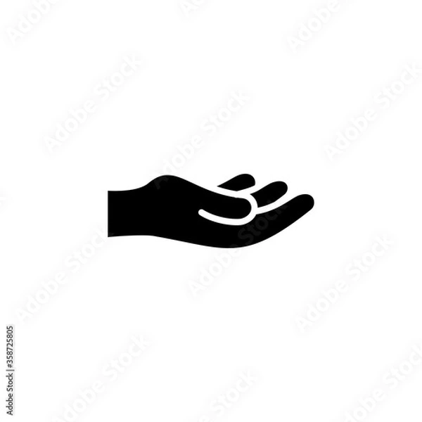 Obraz open hand icon line art design