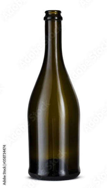 Obraz Glass champagne bottle isolated on white background