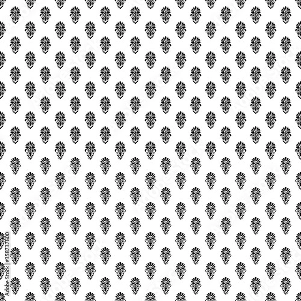 Obraz Monochrome vector seamless pattern